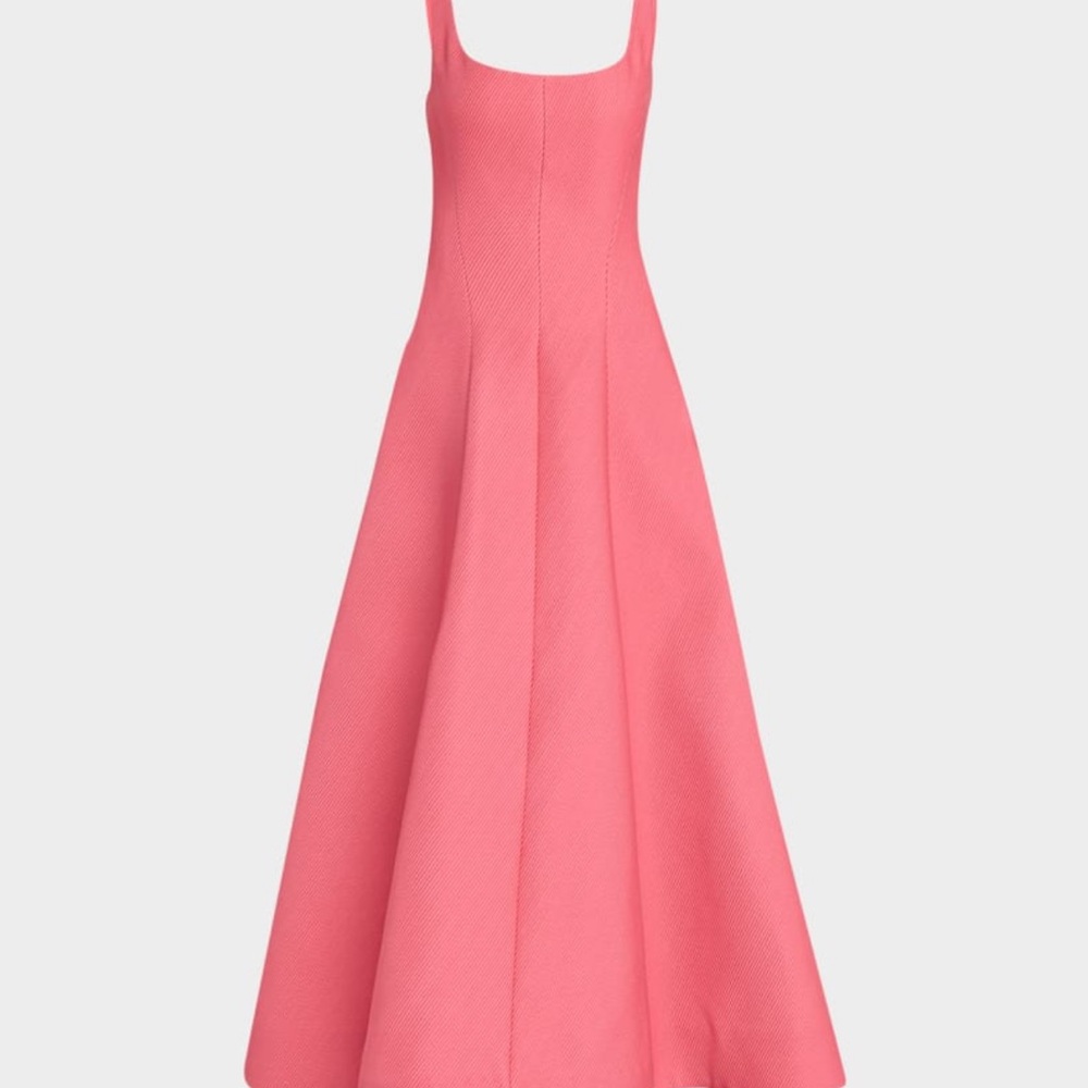 Lela Rose Pink A-Line Midi Dress